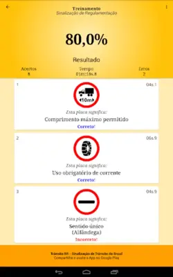 Placas de Trânsito do Brasil android App screenshot 0