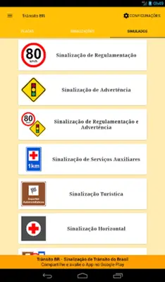 Placas de Trânsito do Brasil android App screenshot 10