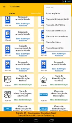 Placas de Trânsito do Brasil android App screenshot 14