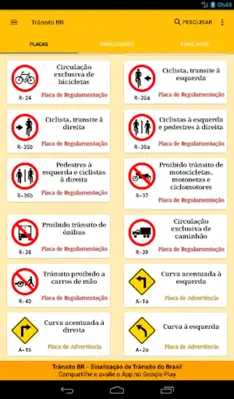 Placas de Trânsito do Brasil android App screenshot 15