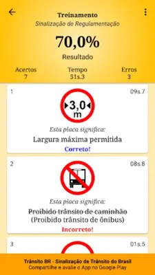 Placas de Trânsito do Brasil android App screenshot 16