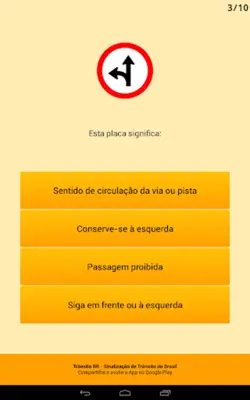 Placas de Trânsito do Brasil android App screenshot 1