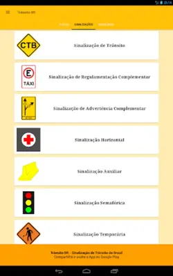 Placas de Trânsito do Brasil android App screenshot 4