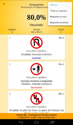 Placas de Trânsito do Brasil android App screenshot 8